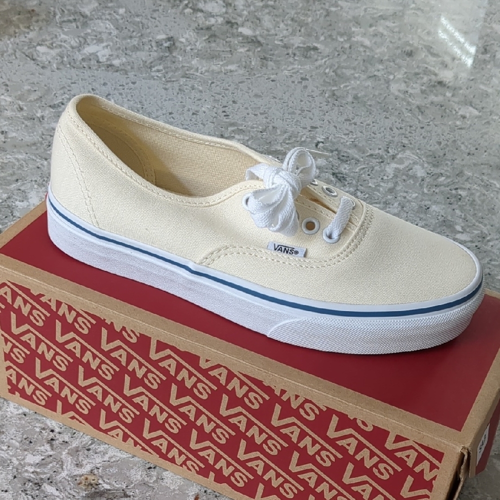 Vans Cream Canvas Sneakers